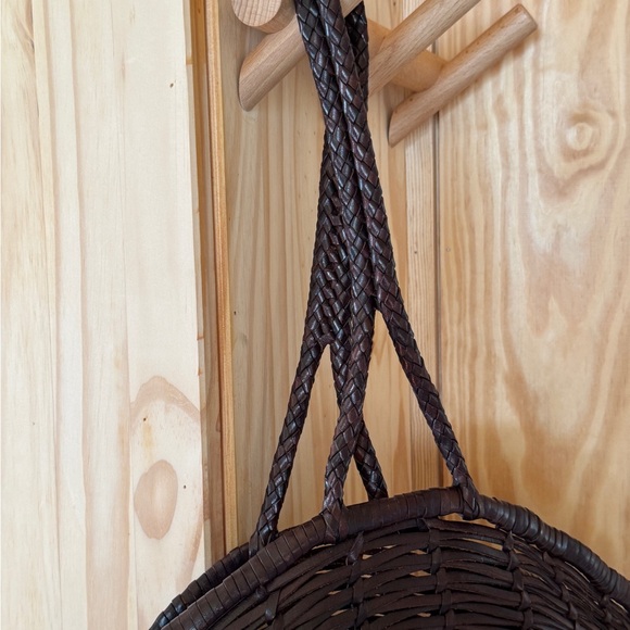 Dragon Diffusion “Burkin” Dark Brown Woven Leather Basket Bag